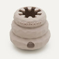 Beige silicone honeycomb-shaped enrichment dog toy, maxbone