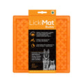 Orange LickiMat Classic Buddy dog lickmat with retail packaging card