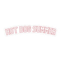 White vinyl sticker with pink outlined 'Hot Dog Summer' text, Fur Elise