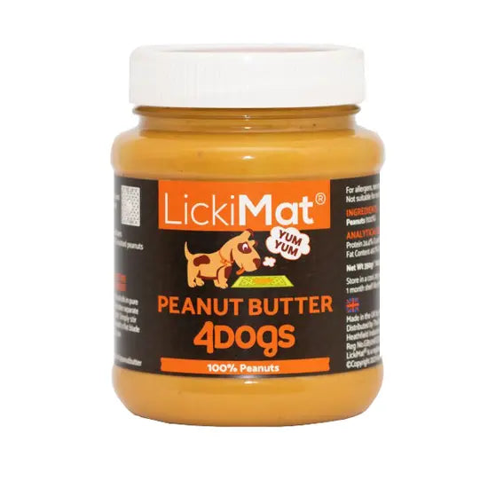 Jar of LickiMat 100% peanuts peanut butter for dogs