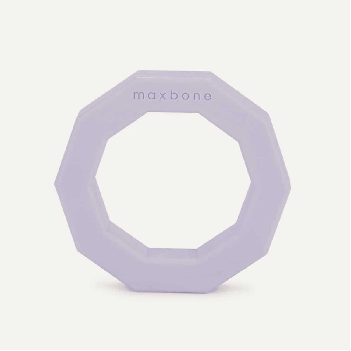 Lavender purple rubber decagon ring dog chew toy, maxbone