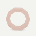 Pale pink rubber decagon ring dog chew toy, maxbone