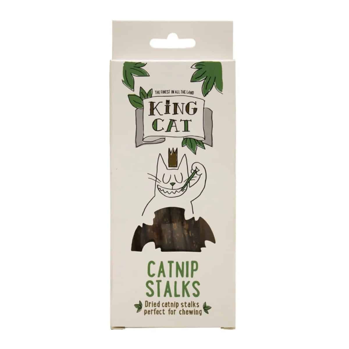 Box of King Catnip dried catnip stalks dental chews for cats