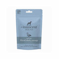 Blue Innocent Hound sliced duck sausage dog treats pouch with cranberry