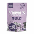 Purple Scrumbles Nibbles calming dog treats pouch, lemon balm and chamomile