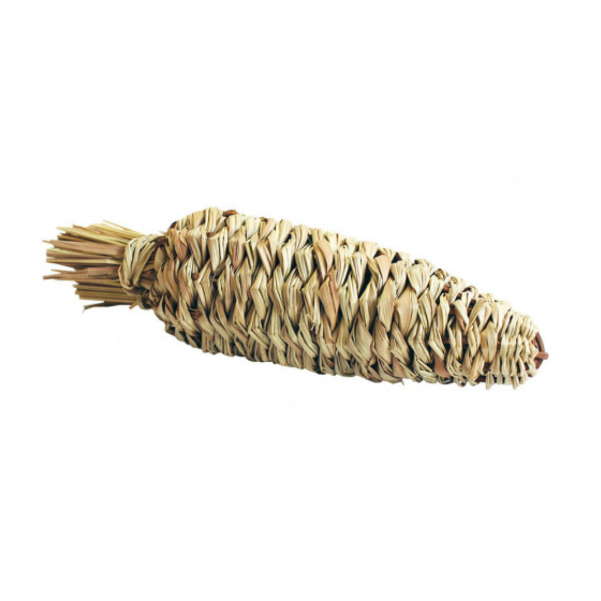 Woven grass carrot-shaped chew toy for small pets, Nature First