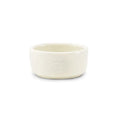 Cream ceramic pet food bowl with embossed animal design, Scruffs Icon