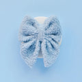Light blue teddy fleece sailor-style dog bow tie, Cocopup Daydream