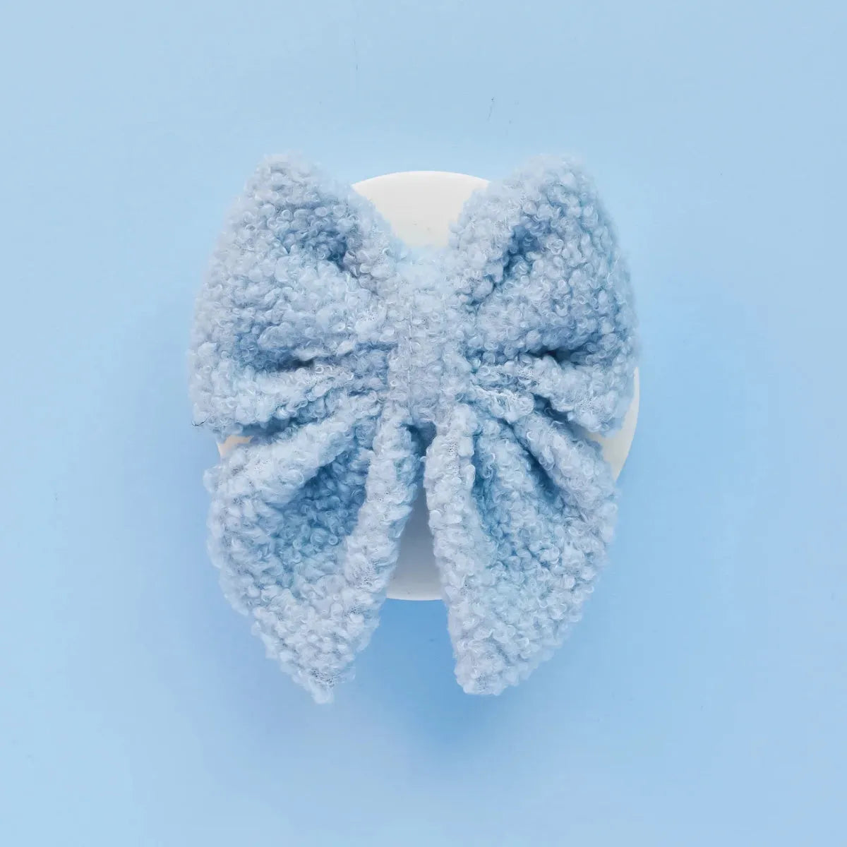 Light blue teddy fleece sailor-style dog bow tie, Cocopup Daydream